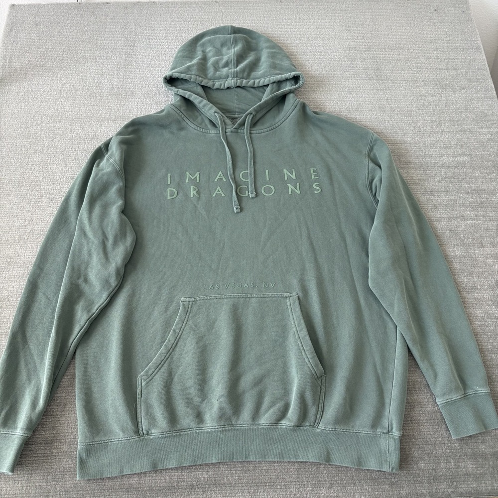 Imagine Dragons Hoodie XXL Alpine Green Puff Ink Loom Tour Merch Las Vegas